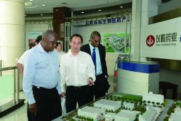 津巴布韦外交部副部长到以岭参观访问