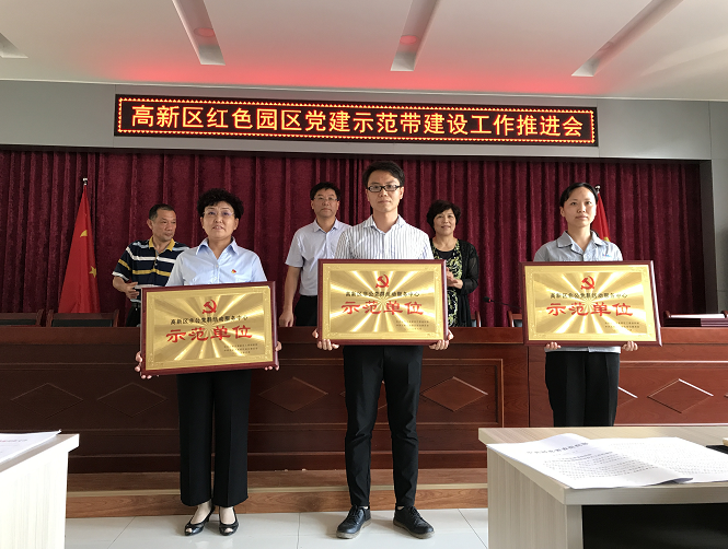以岭党群活动服务中心被授予高新区示范单位称号